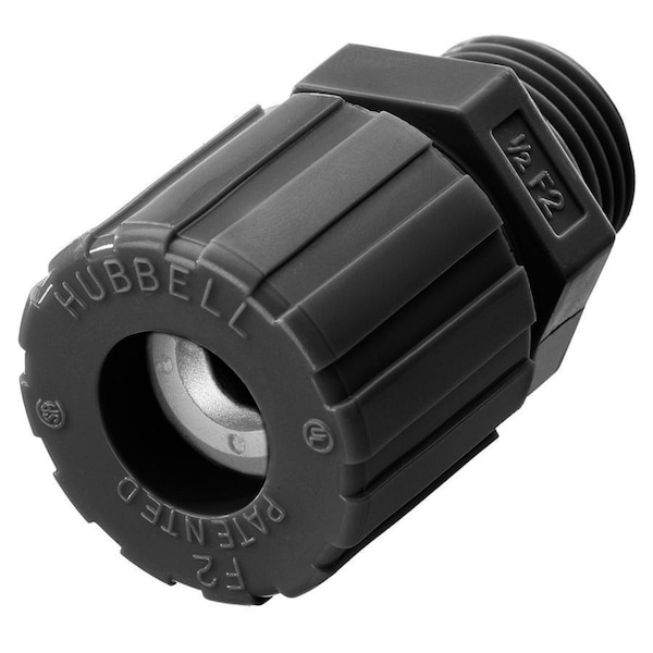 Hubbell Wiring Device-Kellems Kellems Wire Management, Cord Connectors, Straight Male, .31-.38", 1/4", Nylon SHC2005CR - main